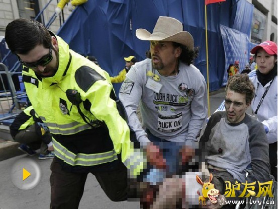 波士顿马拉松比赛发生爆炸 已致两死近百伤